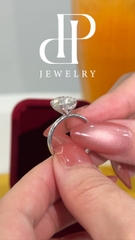 FULL MOISSANITE VIÊN CHỦ OVAL 8*12 MỀM MẠI, DỊU DÀNG, SANG TRỌNG,  SRE007