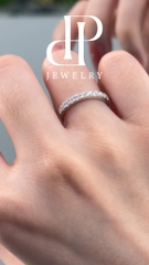 Nhẫn FULL MOISSANITE 1.2li, nhỏ gọn tinh tế nhưng vẫn sang trọng và lấp lánh, SRI001