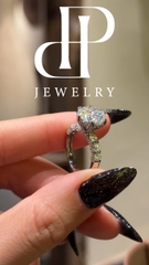 HPJ TỎA SÁNG  - FULL MOISSANITE VIÊN CHỦ 10 LI  SANG TRỌNG, LẤP LÁNH, NỔI BẬT. SRE268