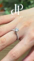 HPJ Dịu Dàng - FULL MOISSANITE viên chủ 6li nhẹ nhàng tinh tế và cuốn hút -SRE 133