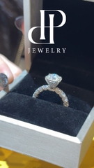 HPJ Rực Rỡ -  FULL MOISSANITE viên chủ 8.1 li, dành cho những cô gái thích sự lấp lánh - SRE079