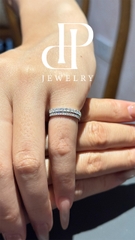 Nhẫn FULL MOISSANITE 1.2li, nhỏ gọn tinh tế nhưng vẫn sang trọng và lấp lánh, SRI001