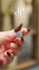 NHẪN MOISSANITE HALO 7.2 LY – KIỆT TÁC TỎA SÁNG TỪ MỌI GÓC NHÌN - SRE132