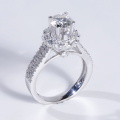Nhẫn nữ Halo dáng cao sre067 ổ 6,5mm