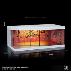 Diorama 1:64 Garage Đường Đua Set 3 Có Đèn LED - Mica Chống Bụi | GRE•911