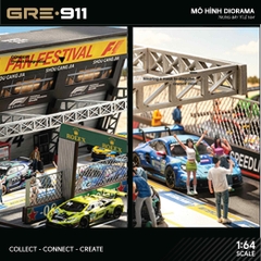 Mô Hình Trưng Bày Diorama 1:64 – Racing Pit Garage & Track Scene | GRE911LED-83P