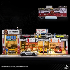 Diorama 1:64 Automobile Double-Level Parking Workshop (LED)