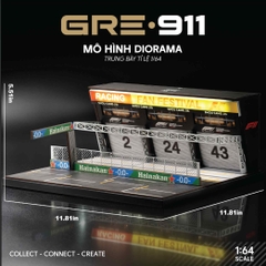 Mô Hình Trưng Bày Diorama 1:64 – Racing Pit Garage & Track Scene | GRE911LED-83P