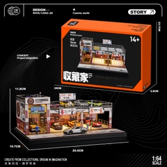 Diorama 1:64 Automobile Double-Level Parking Workshop (LED)
