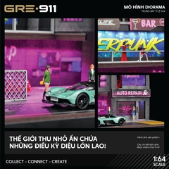 Mô hình bãi đỗ xe phong cách Cyberpunk