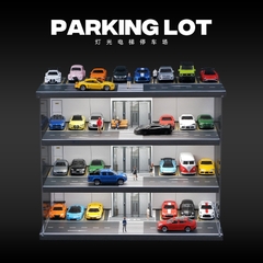 Diorama 1:64 Bãi Đỗ Xe Hầm Thang Máy - Garage Nhiều Tầng Có Đèn LED | GRE•911
