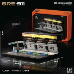 Mô Hình Trưng Bày Diorama 1:64 – Racing Pit Garage & Track Scene | GRE911LED-83P