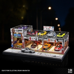 Diorama 1:64 Automobile Double-Level Parking Workshop (LED)