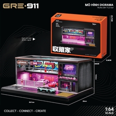 Mô hình bãi đỗ xe phong cách Cyberpunk