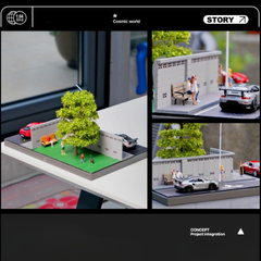 Diorama 1:64 Góc Phố - Góc Đường Có Đèn LED | Phong Cách Đô Thị | GRE•911