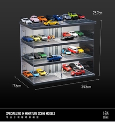 Diorama 1:64 Bãi Đỗ Xe Hầm Thang Máy - Garage Nhiều Tầng Có Đèn LED | GRE•911