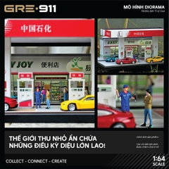Mô hình trưng bày diorama trạm xăng Sinopec GRE911DIO-30