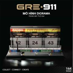 Mô Hình Trưng Bày Diorama 1:64 – Racing Pit Garage & Track Scene | GRE911LED-83P