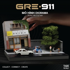 Mô hình Diorama 1:64 Nhà Hàng Fuji 2 Tầng Có Đèn LED - Phong Cách Nhật Bản GRE911DIO-34