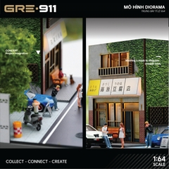 Mô hình Diorama 1:64 Nhà Hàng Fuji 2 Tầng Có Đèn LED - Phong Cách Nhật Bản GRE911DIO-34