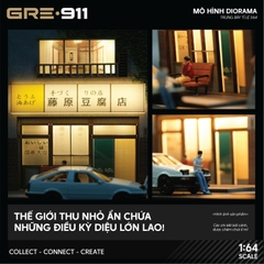 Mô hình Diorama 1:64 Nhà Hàng Fuji 2 Tầng Có Đèn LED - Phong Cách Nhật Bản GRE911DIO-34