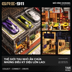 Diorama 1:64 Automobile Double-Level Parking Workshop (LED)