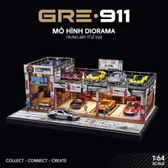 Diorama 1:64 Automobile Double-Level Parking Workshop (LED)