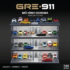 Mô hình Diorama 1:64 Bãi Đỗ Xe Hầm Thang Máy - Garage Nhiều Tầng Có Đèn LED GRE911LED-15B