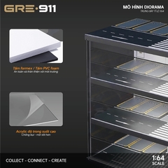 Mô hình Diorama 1:64 Bãi Đỗ Xe Hầm Thang Máy - Garage Nhiều Tầng Có Đèn LED GRE911LED-15B