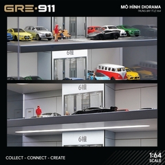 Mô hình Diorama 1:64 Bãi Đỗ Xe Hầm Thang Máy - Garage Nhiều Tầng Có Đèn LED GRE911LED-15B
