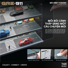 Mô hình Diorama 1:64 Bãi Đỗ Xe Hầm Thang Máy - Garage Nhiều Tầng Có Đèn LED GRE911LED-15B