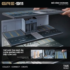 Mô hình Diorama 1:64 Bãi Đỗ Xe Hầm Thang Máy - Garage Nhiều Tầng Có Đèn LED GRE911LED-15B