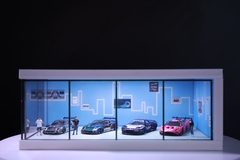 Mô hình Diorama 1:64 Showroom Xe Có Đèn LED - Trưng Bày Sang Trọng GRE911LED-23