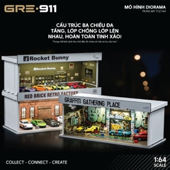Mô hình Diorama 1:64 Set 2 - Bộ Trưng Bày Đa Năng Có Đèn LED GRE911LED-26