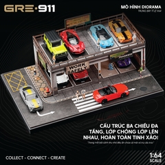 Mô hình Diorama Garage workshop 2 tầng tích hợp bãi đỗ xe GRE911LED-42