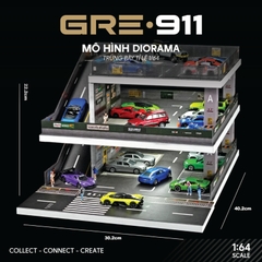 Mô hình Diorama 1:64 Japanese Style Ramp - Bãi Đỗ Xe Dốc Phong Cách Nhật Bản GRE911LED-49