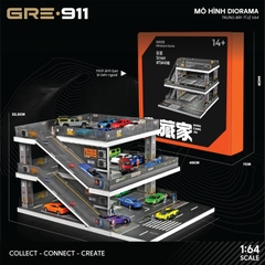 Mô hình Diorama 1:64 Japanese Style Ramp - Bãi Đỗ Xe Dốc Phong Cách Nhật Bản GRE911LED-49