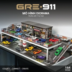 Mô hình Diorama 1:64 Bãi Đỗ Xe Nhiều Tầng Kết Hợp Đường Dốc GRE911LED-51