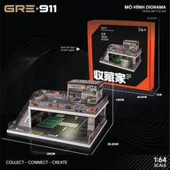Mô hình Diorama 1:64 Bãi Đỗ Xe Nhiều Tầng Kết Hợp Đường Dốc GRE911LED-51