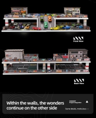 Diorama 1:64 Bãi Đỗ Xe Nhiều Tầng Kết Hợp Đường Dốc | GRE•911