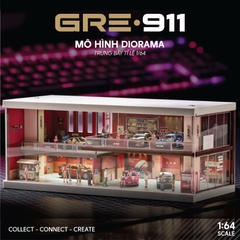Mô Hình Trưng Bày Diorama 1:64 – Pink Zone Coffee & Car Gallery | GRE911LED-74