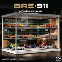 Mô Hình Trưng Bày Diorama Garage Công Nghiệp Retro 1:64 – SHOU CANG JIA | GRE911LED-76