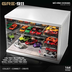 Mô Hình Trưng Bày Diorama Garage Công Nghiệp Retro 1:64 – SHOU CANG JIA | GRE911LED-76