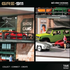 Mô Hình Trưng Bày Diorama Garage Công Nghiệp Retro 1:64 – SHOU CANG JIA | GRE911LED-76