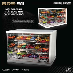 Mô Hình Trưng Bày Diorama Garage Công Nghiệp Retro 1:64 – SHOU CANG JIA | GRE911LED-76