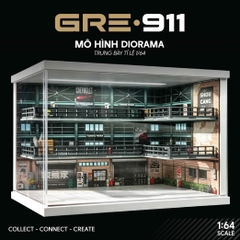 Mô Hình Trưng Bày Diorama Garage Công Nghiệp Retro 1:64 – SHOU CANG JIA | GRE911LED-76