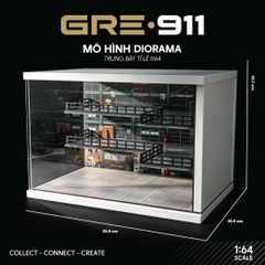 Mô Hình Trưng Bày Diorama Garage Công Nghiệp Retro 1:64 – SHOU CANG JIA | GRE911LED-76