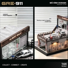 Mô Hình Trưng Bày Diorama 1:64 – Custom Tuning Garage | GRE911LED-81