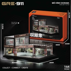 Mô Hình Trưng Bày Diorama 1:64 – Custom Tuning Garage | GRE911LED-81