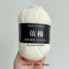 LEN MILK COTTON MÁC ĐEN 50G